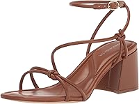 Marc Fisher Women's Gurion Strappy Block Heel Sandals - Chic Adjustable Ankle Dress Shoes, Square Toe