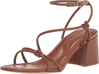 Marc Fisher Women's Gurion Strappy Block Heel Sandals - Chic Adjustable Ankle Dress Shoes, Square Toe