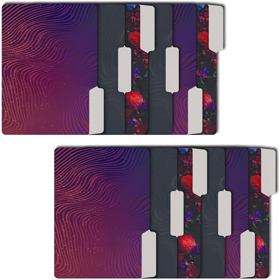 30 Pack Decorative File Folders Letter Size, Flowers and Line Pattern Decorative 8.5x11 File Folders, Tabs Laminate for Documents, Organizer Folders, Ideal for Office and School Supplies
