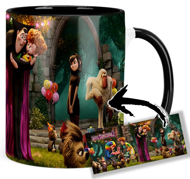 MasTazas Hotel Transylvania 2 Taza Ceramica Interior y Asa Negra