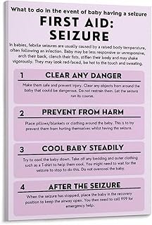 Epilepsy Seizure Emergency Treatment Teaching Guide Poster 3 Canvas Painting Wall Art Poster for Bedroom Living Room Decor 16x24inch(40x60cm) Frame-style