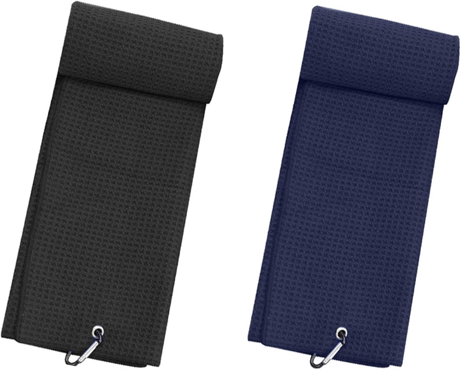 Golf Towel,2pcs Microfiber Fabric Golf Bag Towel With Carabiner Clip