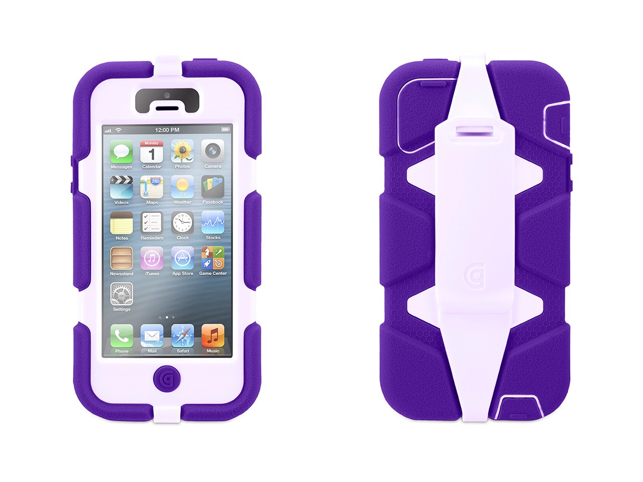 Griffin 605412-SFPL Survivor Case for iPhone 5/5S - 1 Pack - Retail Packaging - Purple/Lavender