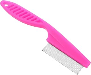 Healifty Pet Grooming Comb Flea and Dandruff Removal Fine Tooth Brush with Comfortable Grip Small Size for Dogs and Cats Indoor Use