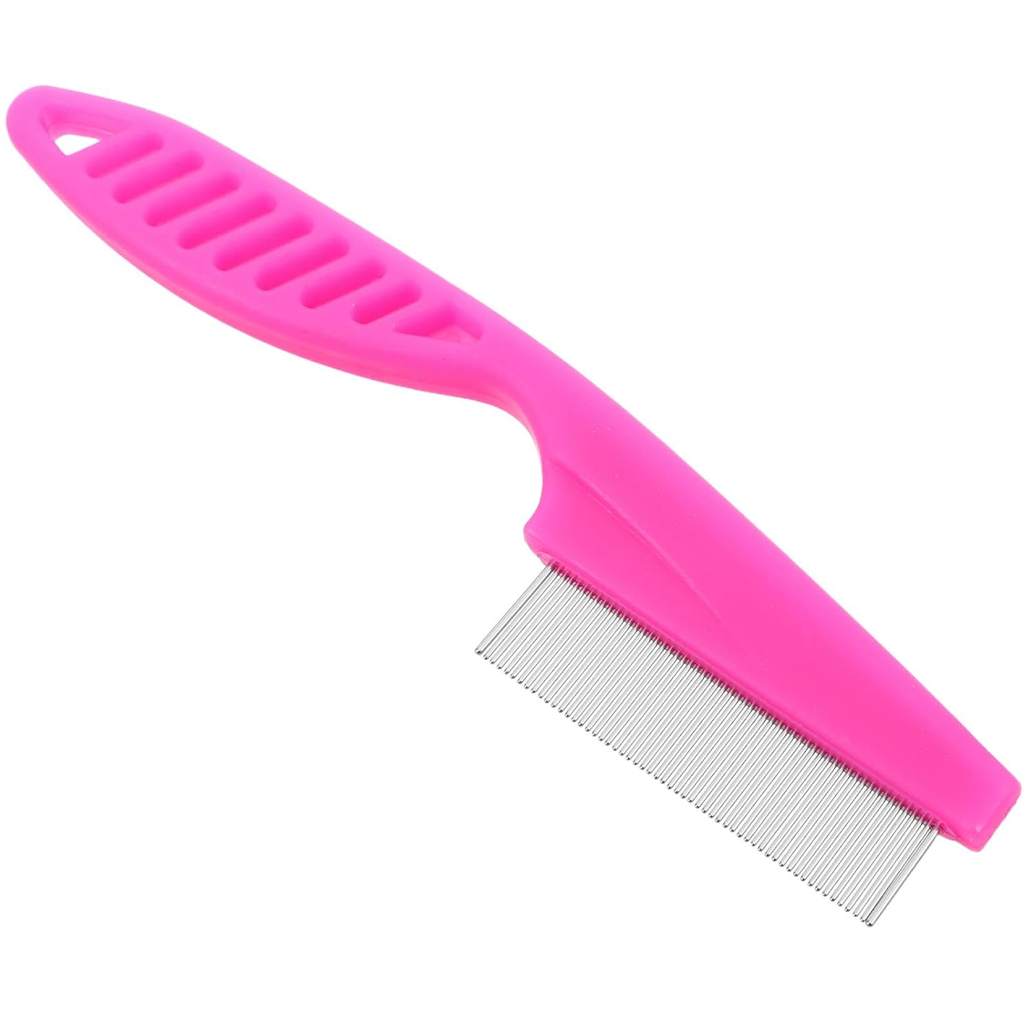 Pet Flea Comb Metal Dog Grooming Brush Fine Dandruff Remover Small Size for Cats and Dogs Indoor Use Regular Pet Care Tool