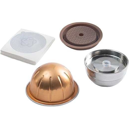 ATORSE Coffee Pod Tamper Espresso Cup Stainless Steel Refillable For Coffee Maker Style B