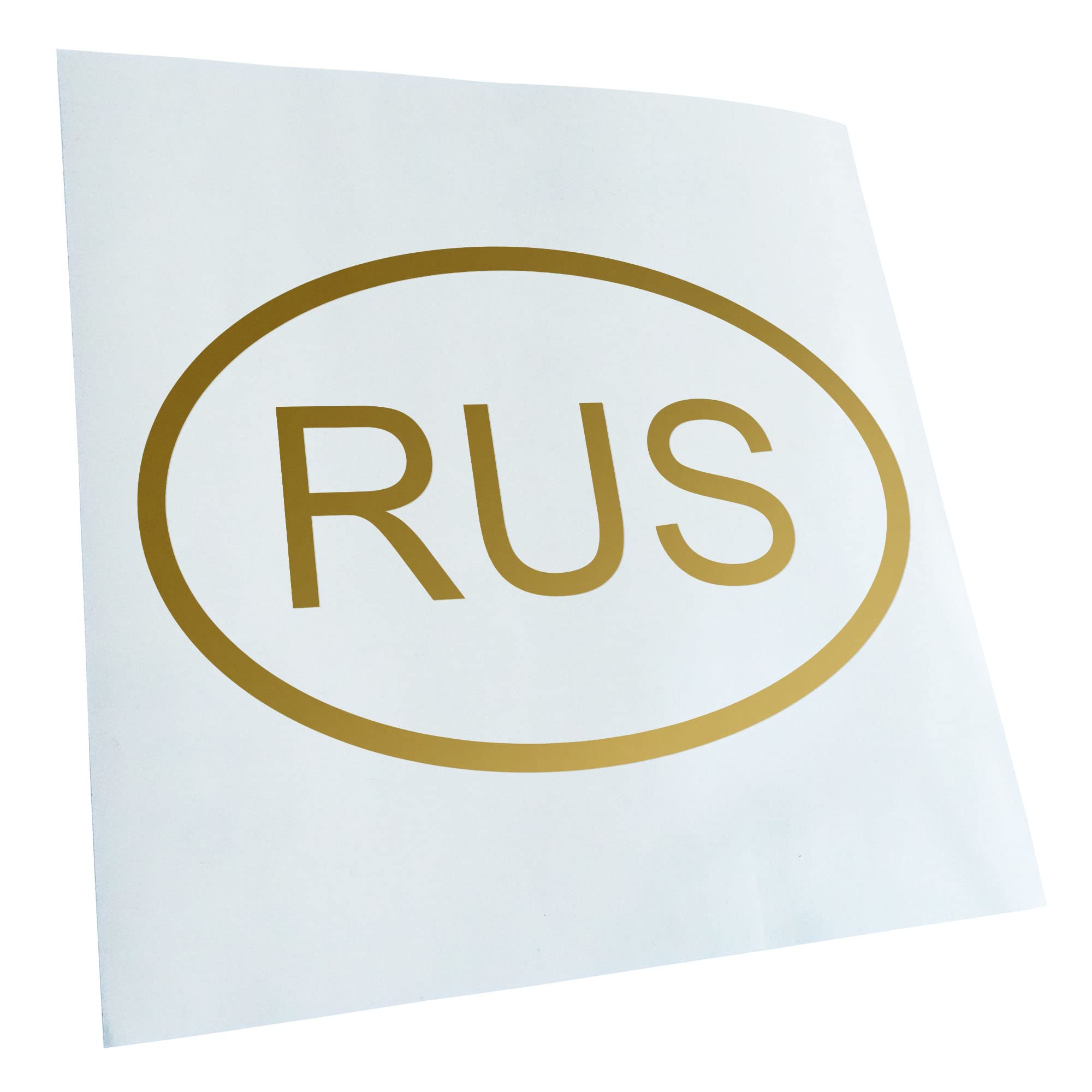 Kiwistar - Car Sticker - Gold - 40 x 27 cm Russia RUS - Rear Window Car Sticker Weatherproof for Car Truck Moped Truck - Sticker Exterior Self-Adhesive Tuning Accessories for Window Vehicle Window