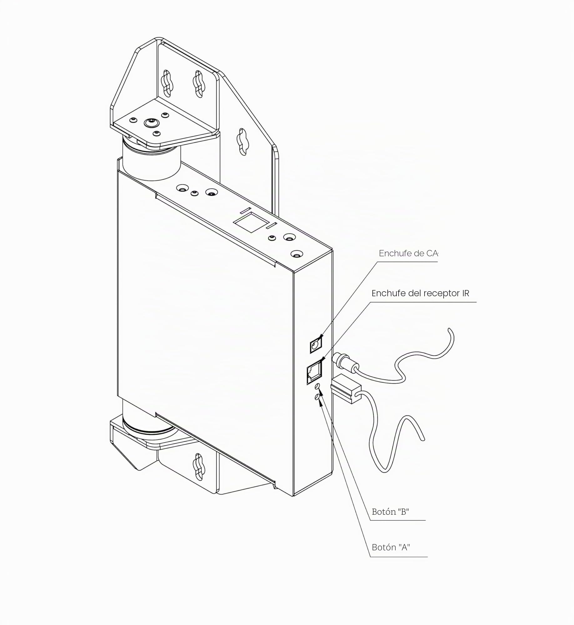 SABAJ Soporte TV pared motorizado para TV 75" pulgadas, giratorio electrico oculto 130 + 90 grados, OTW-L hasta 40kg con mando a distancia VESA hasta 600x400, smart plug wifi para televisores LCD/OLED
