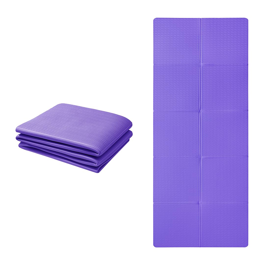 Good Nite Yoga Mats for Women, Non-Slip Textured Surfaces, Gymnastics Mat, 6/10 mm Thickness with Carry Strap, TPE Exercise Mat for Yoga, Pilates, Gymnastics ⟮183 x 61 cm⟯.