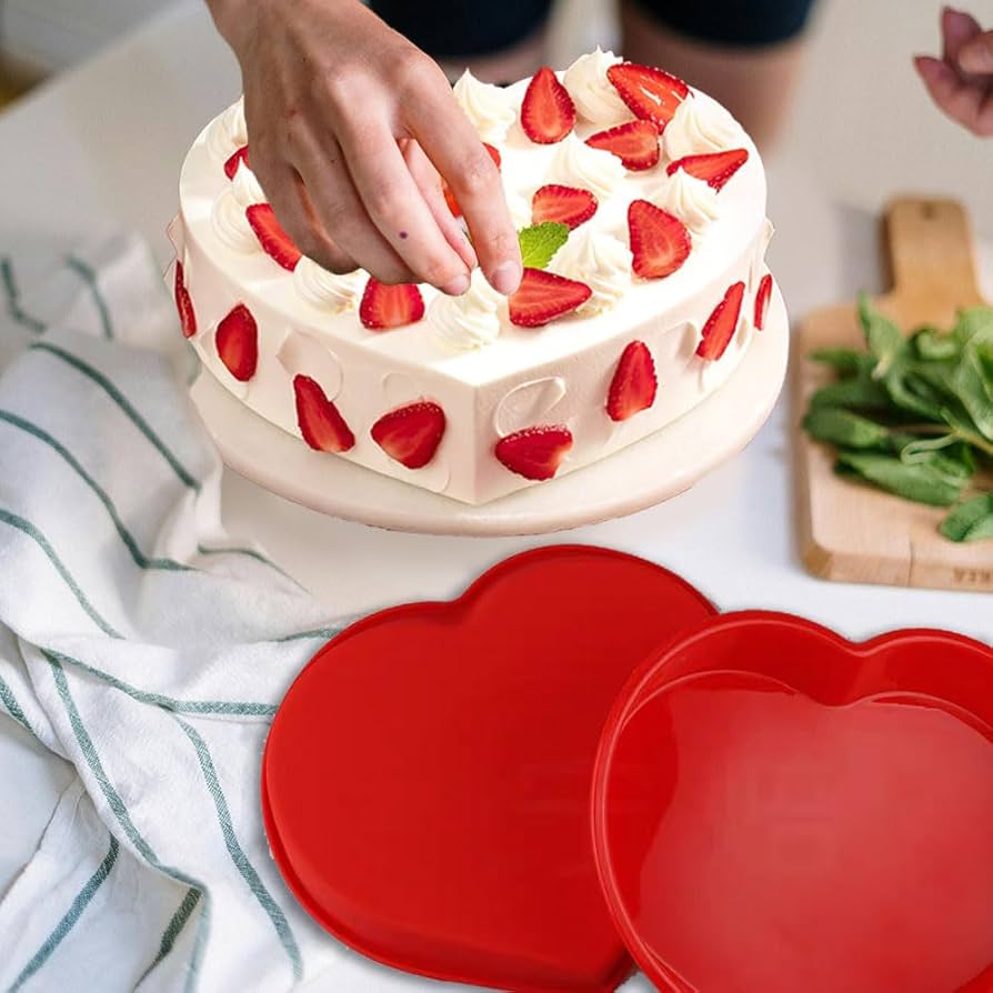 ハートケーキ型　大　ケーキ型　バレンタインケーキ型　スポンジ型　8個 ハートケーキ型 大 ケーキ型 バレンタインケーキ型 スポンジ型 8個