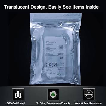 10Pcs Extra Large Antistatic Bags 40x45cm Resealable Anti-static ESD Shielding Bags with 10Pcs Stickers for Electronics