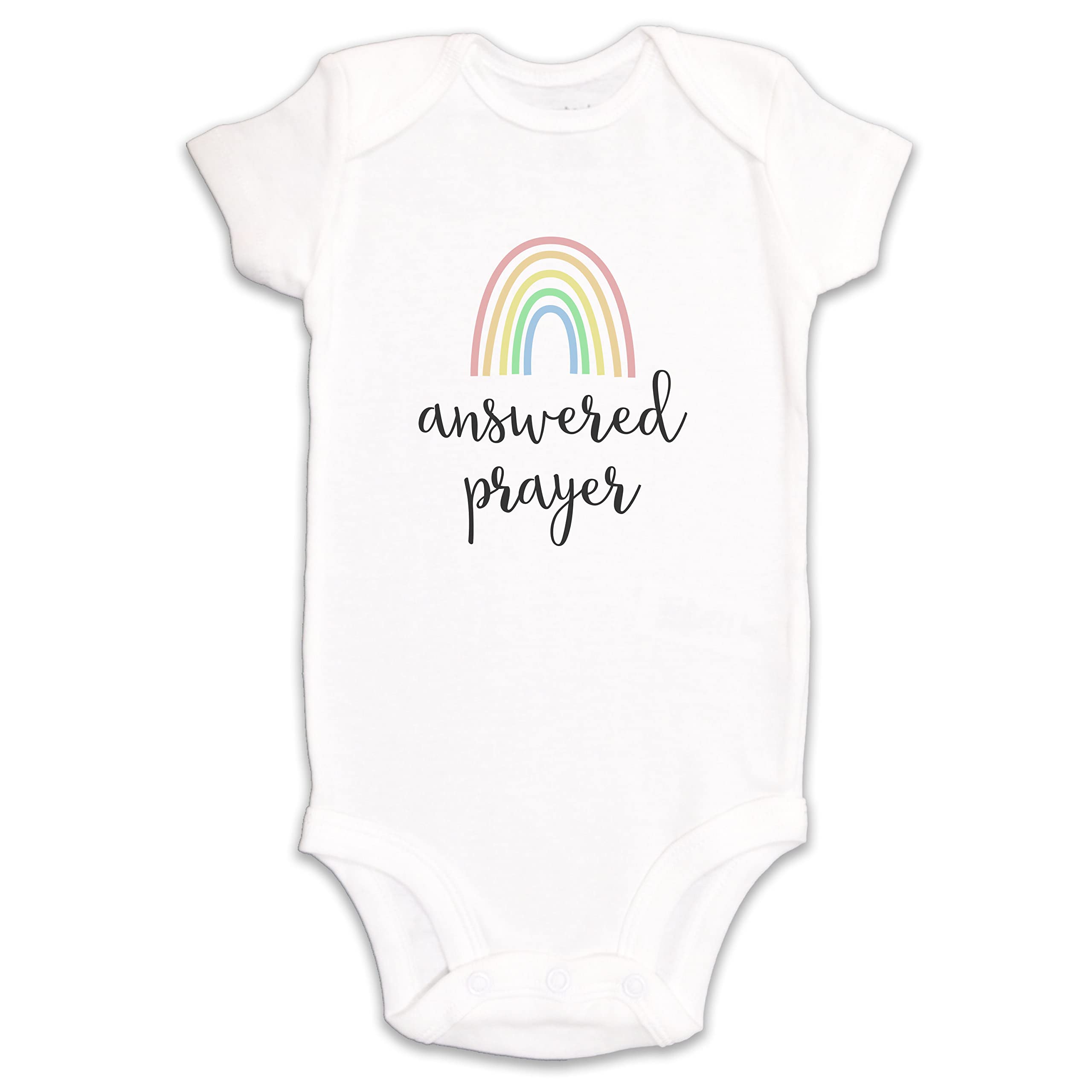 Kate & Meri Answered Prayer Rainbow Baby Onesie/Bodysuit (6-9M)