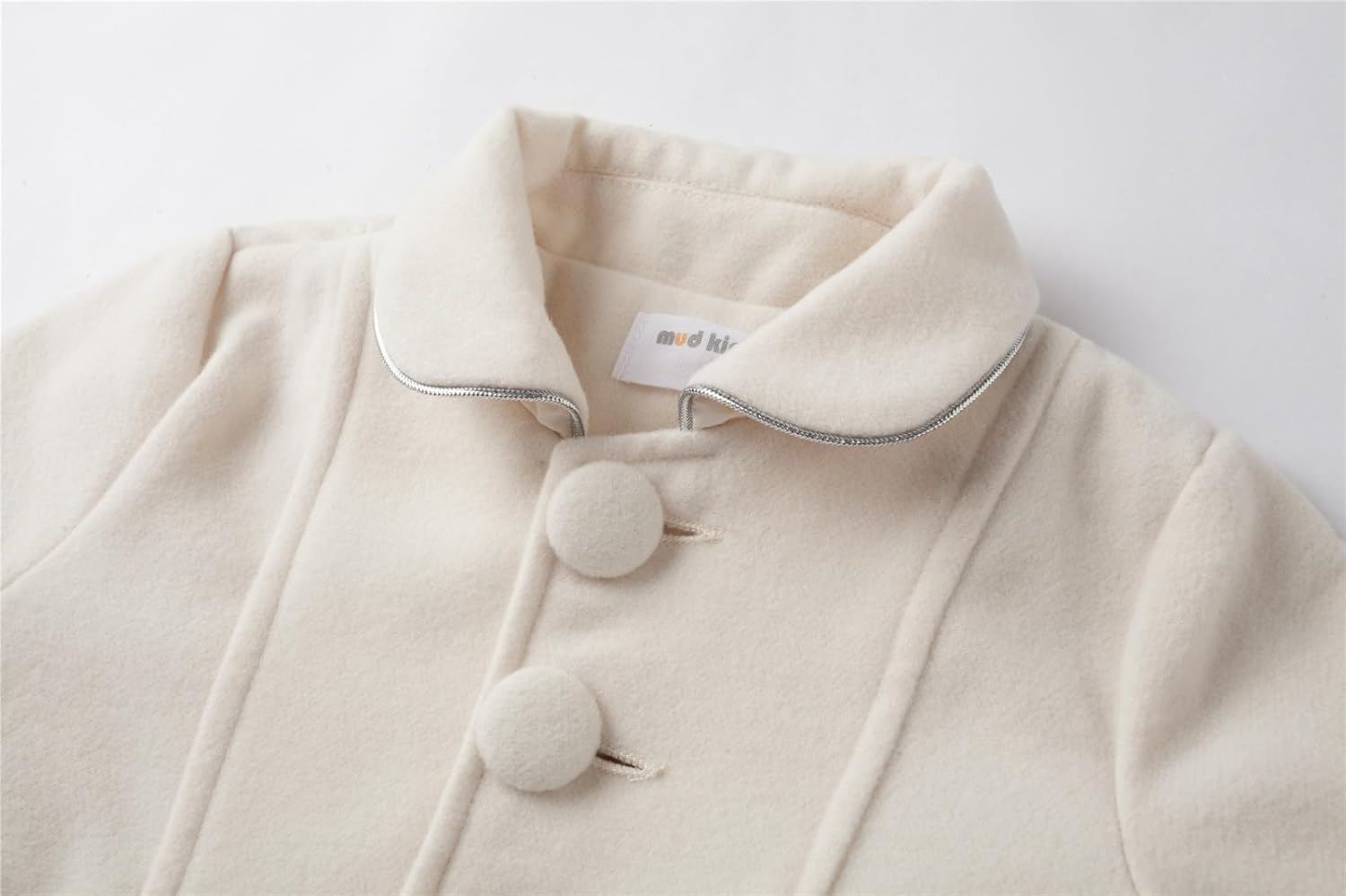 Mud Kingdom Girls Peacoat Dress Coat Faux Wool Lapel Outerwear - Image 6