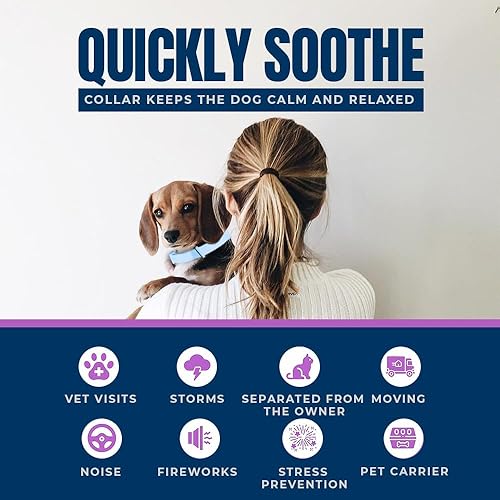 Miniatura 2 de Collar calmante para perros, paquete de 3 collares de feromonas para perros, alivio de la ansiedad, dura hasta 30 días, collar de feromonas para