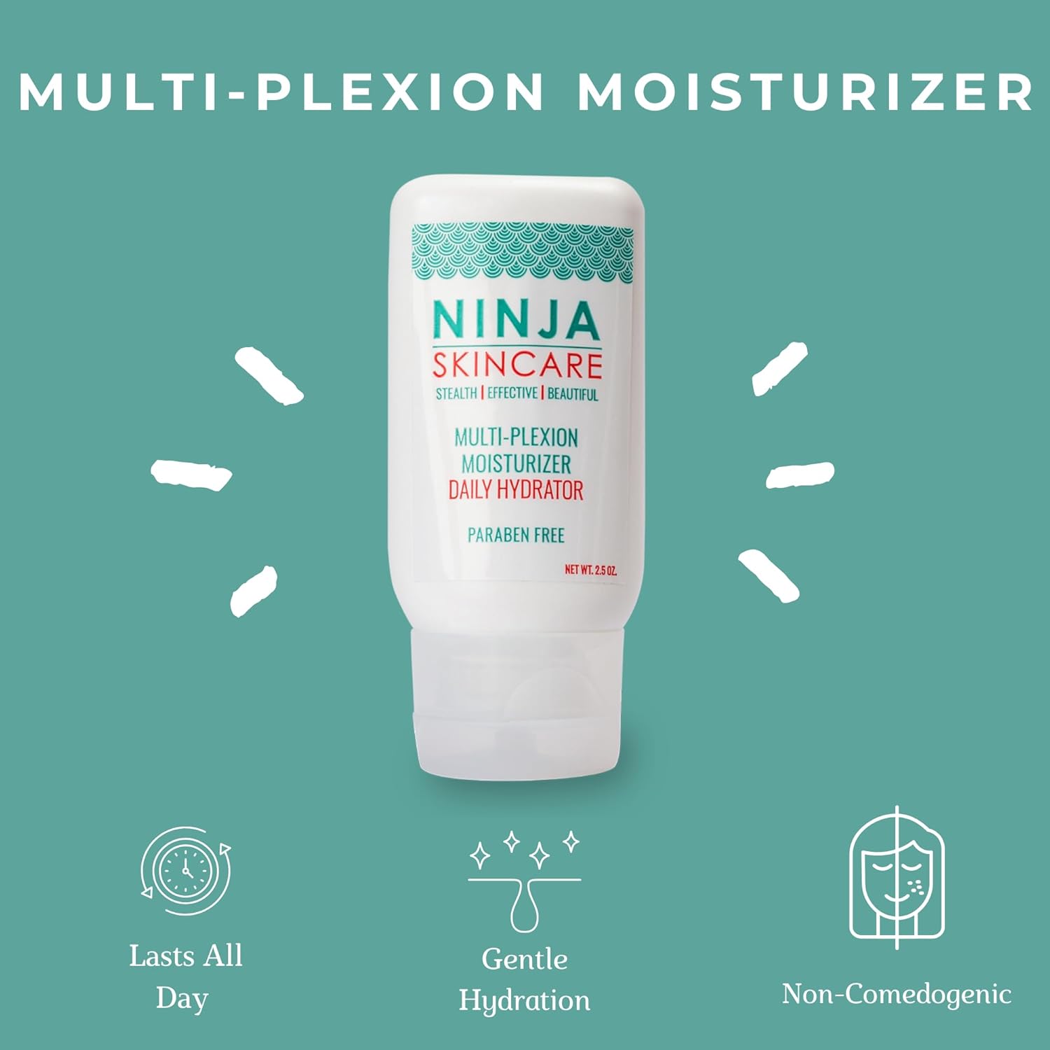 Multi-Plexion Moisturizer Cream – Paraben-Free, Unscented Hydrating Face & Body Cream, 2.5 oz