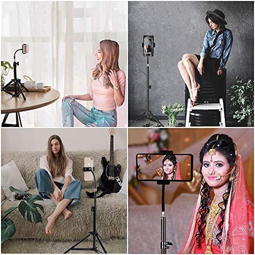 Image of VTS Tripod Stand, 360 Degree Flexible Universal Smart Phone Stand with Clamp, Extendable Stand, Compatible for 2 inch-3.2 inch iPhone & Android Cell Phone