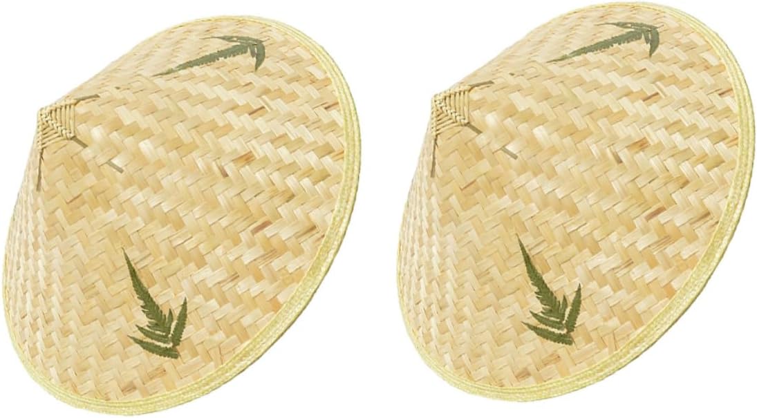 2pcs Hat Straw Hat Kids Clothes Vietnamese Arts and Crafts for Kids Home Decor Kid Sun Hat Summer Clothing Funny Child Household Weaving Fishing Accessories