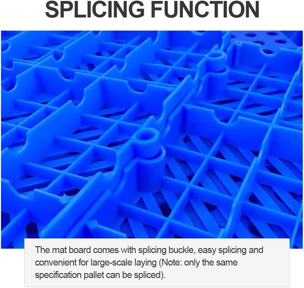 Interlocking Storage Plastic Pallets,Outdoor Floor Tiles,Plastic Grating For Outdoor Flooring,Grass Protection Mats,Warehouse Storage,Basements,Kitchens(White,23.6x11.8x1.2in)