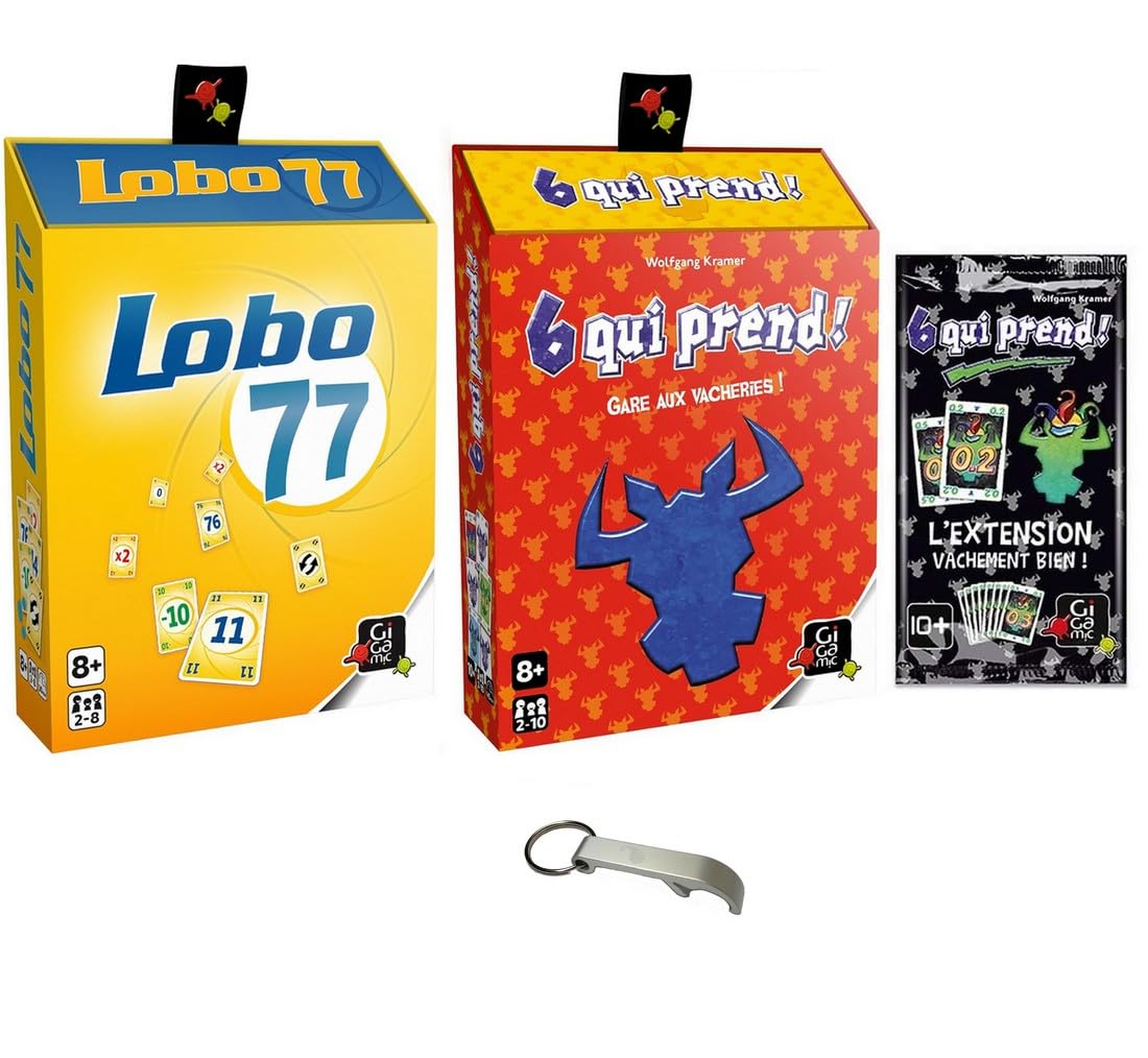 Set of 2 Games, Lobo 77 + 6 Jokers + Expansion Vachement Gut + 1 Yoyo Blumie, Lobo77 + 6 Who