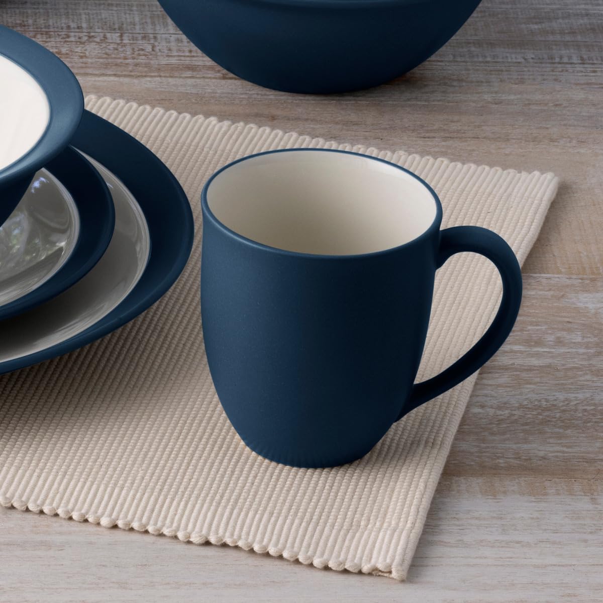 Amazon.com | Noritake Colorwave Blue 4-Piece Square Place Setting