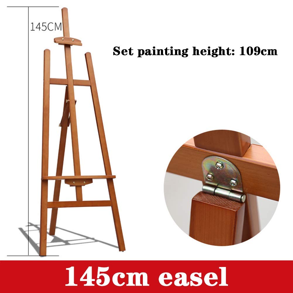 Chevalets pour peintures et affiches - Chevalets pour photos - Hauteur : 145 cm - Chevalets pour cadres photos - Marron