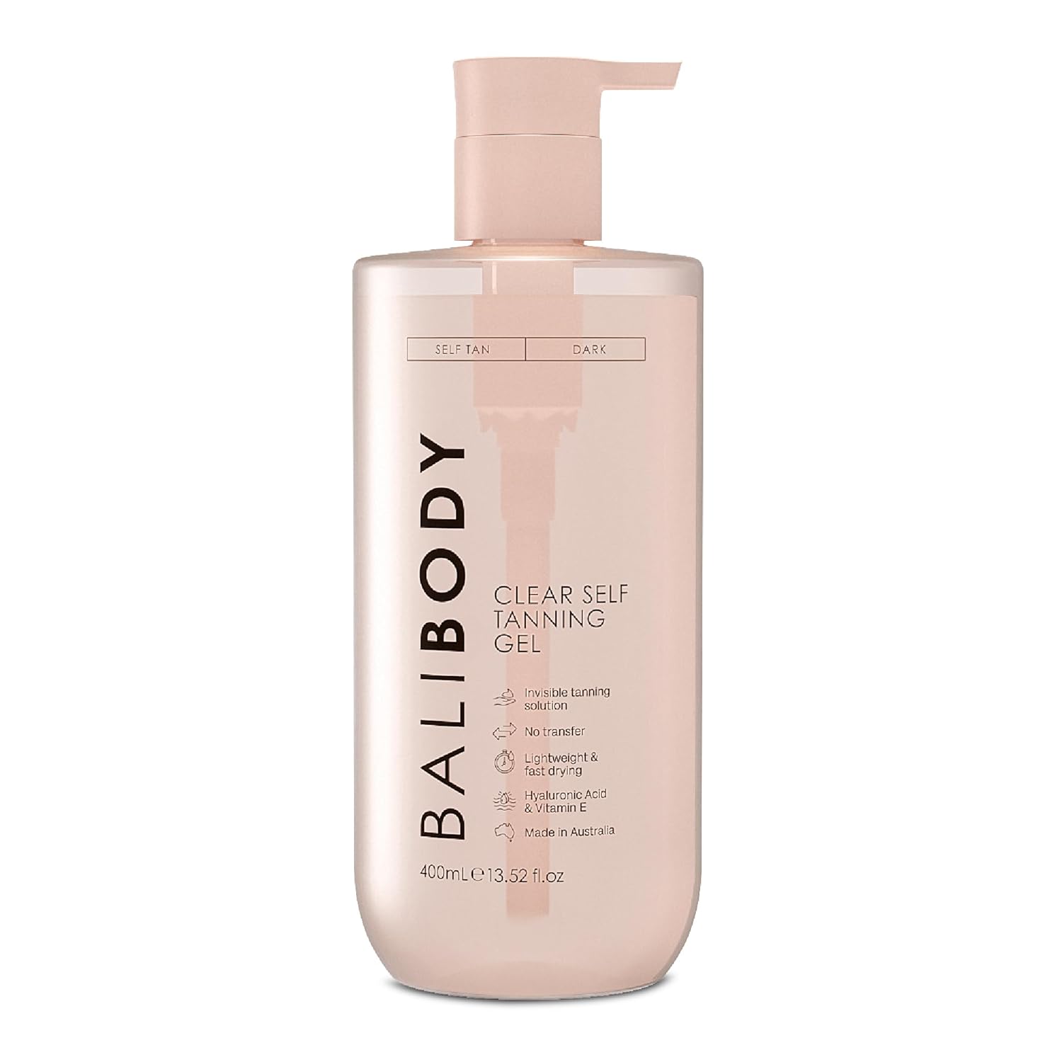 Bali Body Clear Self Tanning Gel – Intensive, Streak-Free Glow | Hydrating with Hyaluronic Acid, Aloe Vera & Vitamin E – Glow Your Own Way Tanning Gel, Fast-Drying, Transfer-Resistant, 400ml