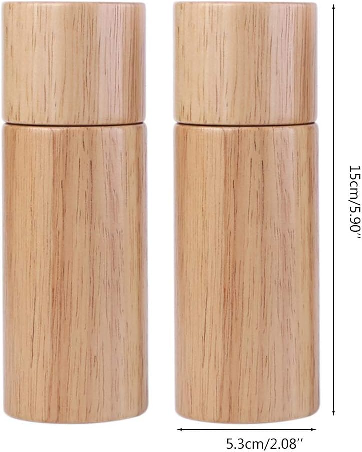 Manual Chili Pepper Mills Salt and Pepper Grinder Set Wooden Pepper Mill