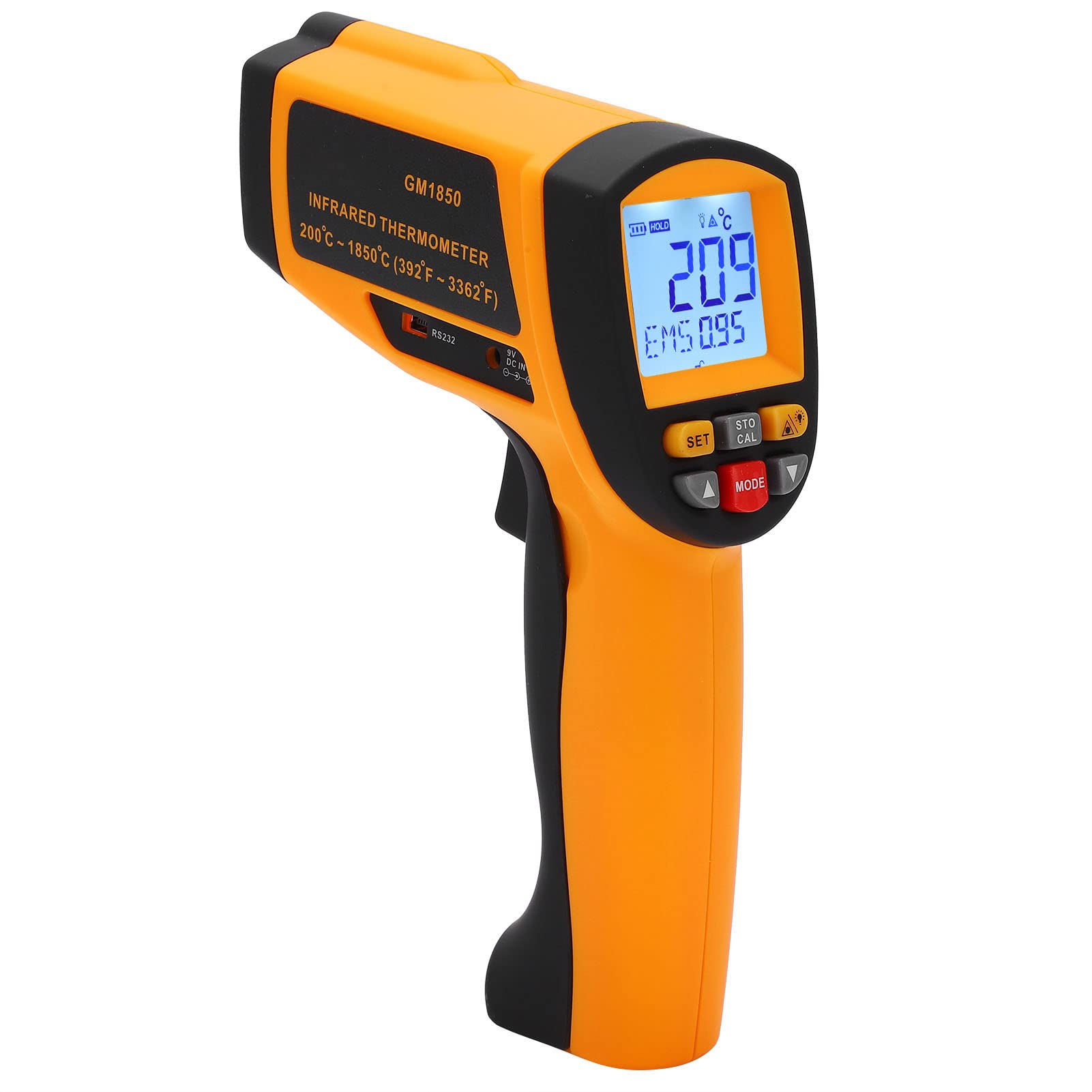 GM1850 - Termometro a infrarossi portatile ad alta precisione per uso industriale, materiale ABS durevole