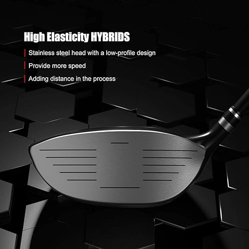 Miniatura 6 de Juego completo de palos de golf para hombre, 13 piezas, incluye conductor de golf de titanio, maderas de calle 3 y #5, 4 híbridos, hierros 5-SW,