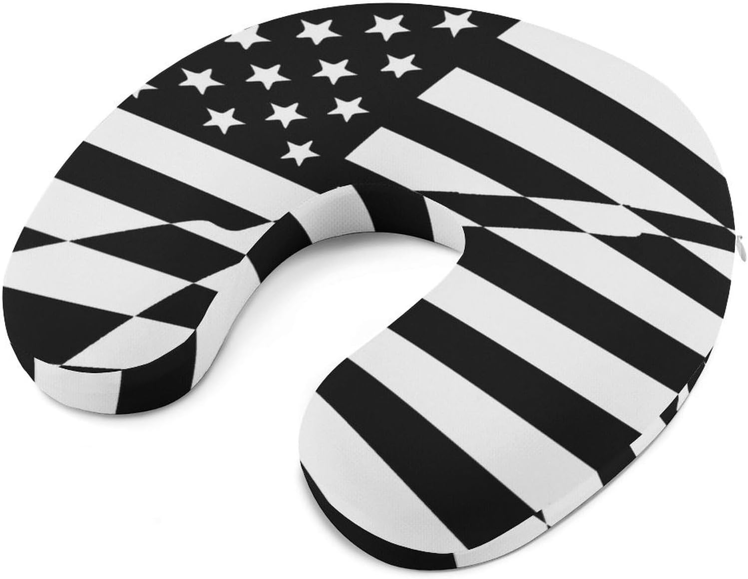 United States Flag Air Rifle Gun Memory Foam Pillows U Shaped Travel Neck Pillow