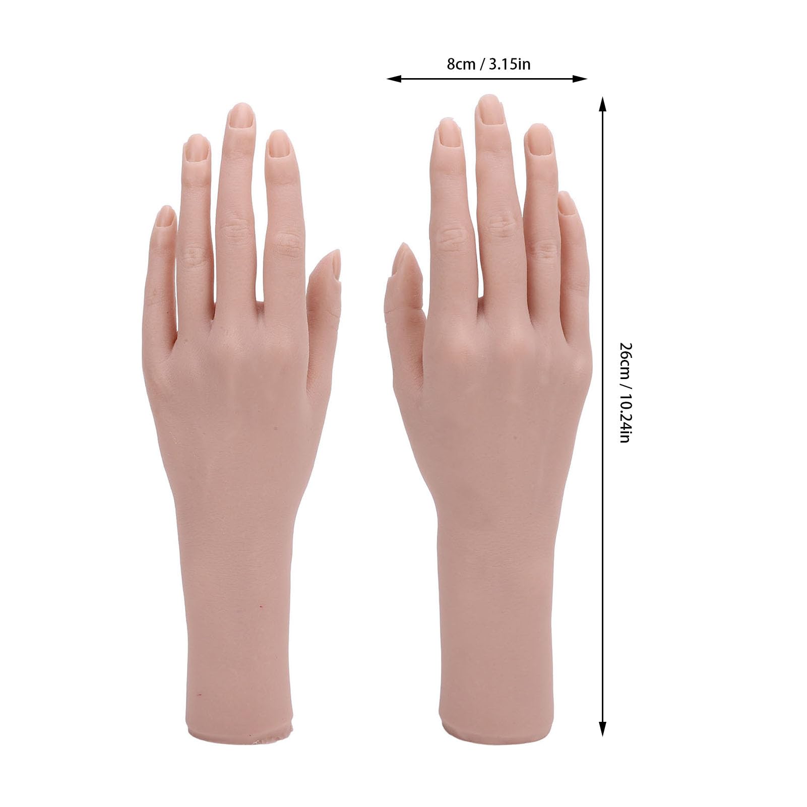 Modello di Mano Femminile in Silicone, Mano Flessibile e Flessibile per Esercitazioni per Oggetti di Scena per Anelli di Visualizzazione per Pittura su Unghie