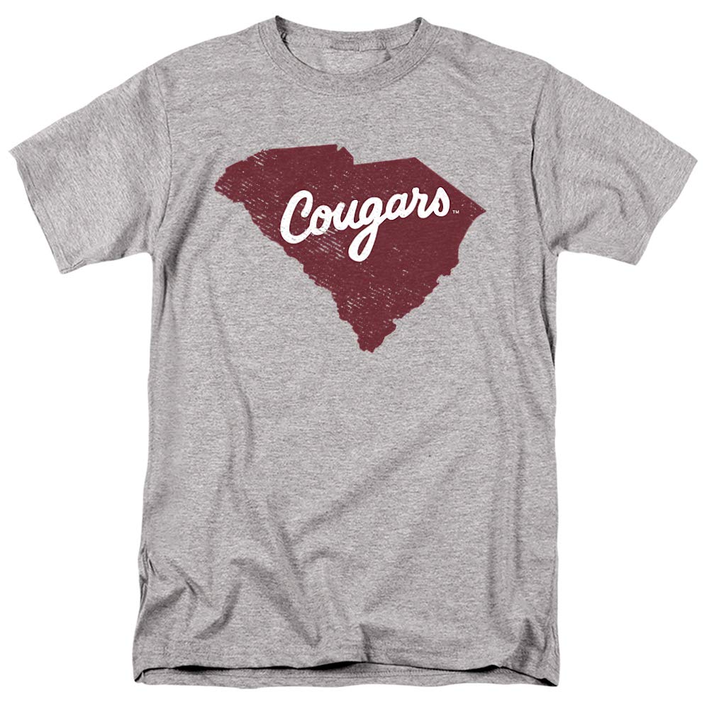 LOGOVISION Official Collegiate Distressed State Shape Short Sleeve Unisex for Men & Women T Shirt Collection