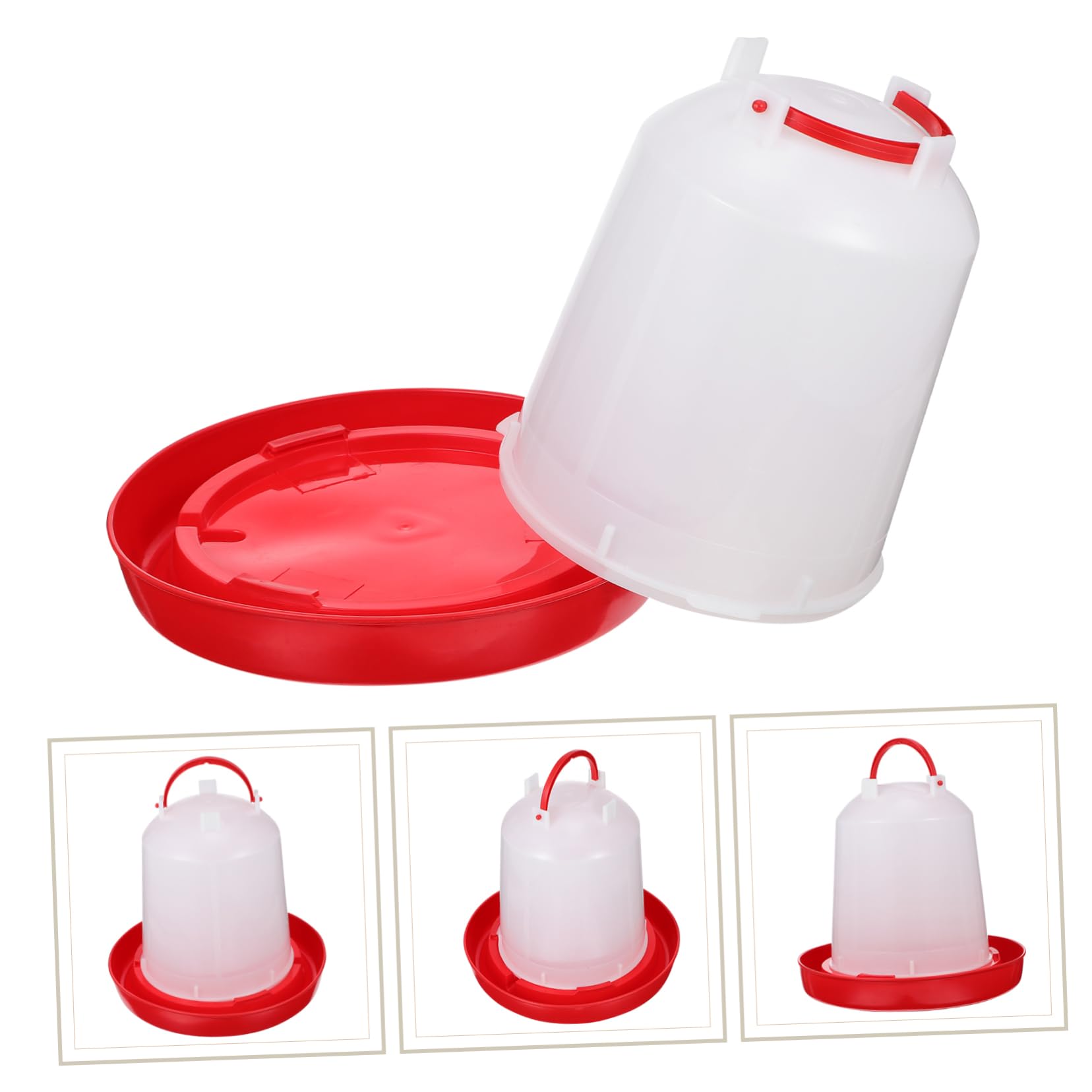 Secchio Abbeveratoio Automatico per Polli in Plastica Pp | 1 Pezzo, Ricarica Automatica, Uso Esterno in Allevamento, Design Creativo Casuale Stile Casuale