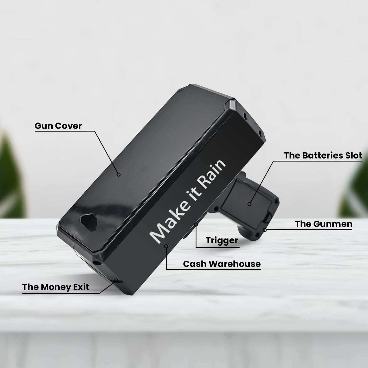 Money Gun Automatic Cash Toy Gun Make It Rain Money Shooter Gun for Parties,Club Events Christmas, Halloween, Birthday Parties, Weddings Fun Prop Money Gun for New Year Gift