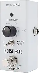 Asixxsix Pedal Noise Gate, 70dB a + 10dB Pedal de Efeitos de Guitarra Noise Killer de 2 Modos, Pedal Supressor de Ruído para Guitarra Elétrica e Baixo True Bypass