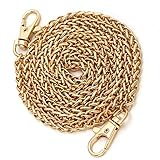 Purse Chain Replacement, Luxiv Women Purse Chains Gold Handbag Chains DIY Shoulder Cross Body Bag Chain 47'' Metal Handbag Gold Cross Body Chain Replacement Straps Chain Purse Making Supplies (Gold)
