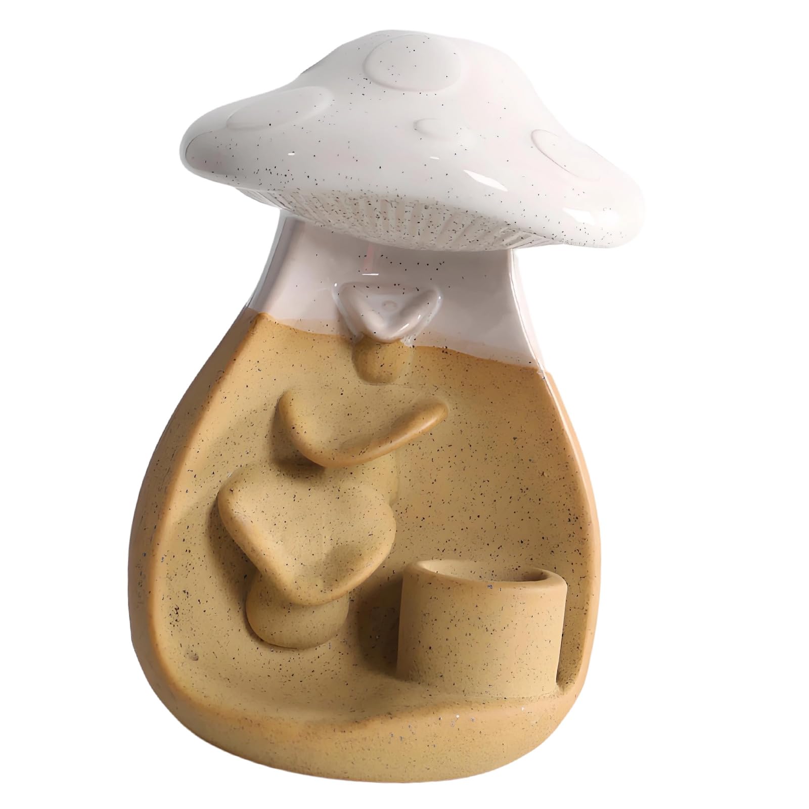 Mekalero Mushroom Waterfall Incenses Burners Ceramic Backflow Holder for Meditations Room Study and Home Decoration Incenses Burners