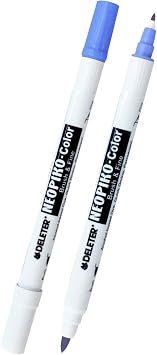 Deleter Neopiko-Color Marker [ Alcohol Based Ink, Dual Tip ][Color 277 Comet Blue] for Professional Comic Manga Graphic Design and Illustration