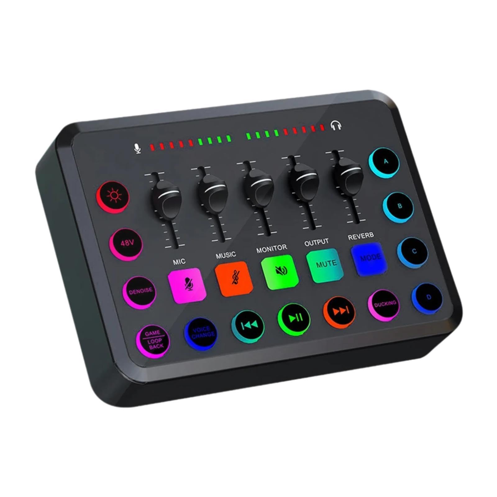 #N/a Mezclador de Audio Portátil, Mezclador de DJ Estéreo Profesional para Grabación en Estudio Y Escenario
