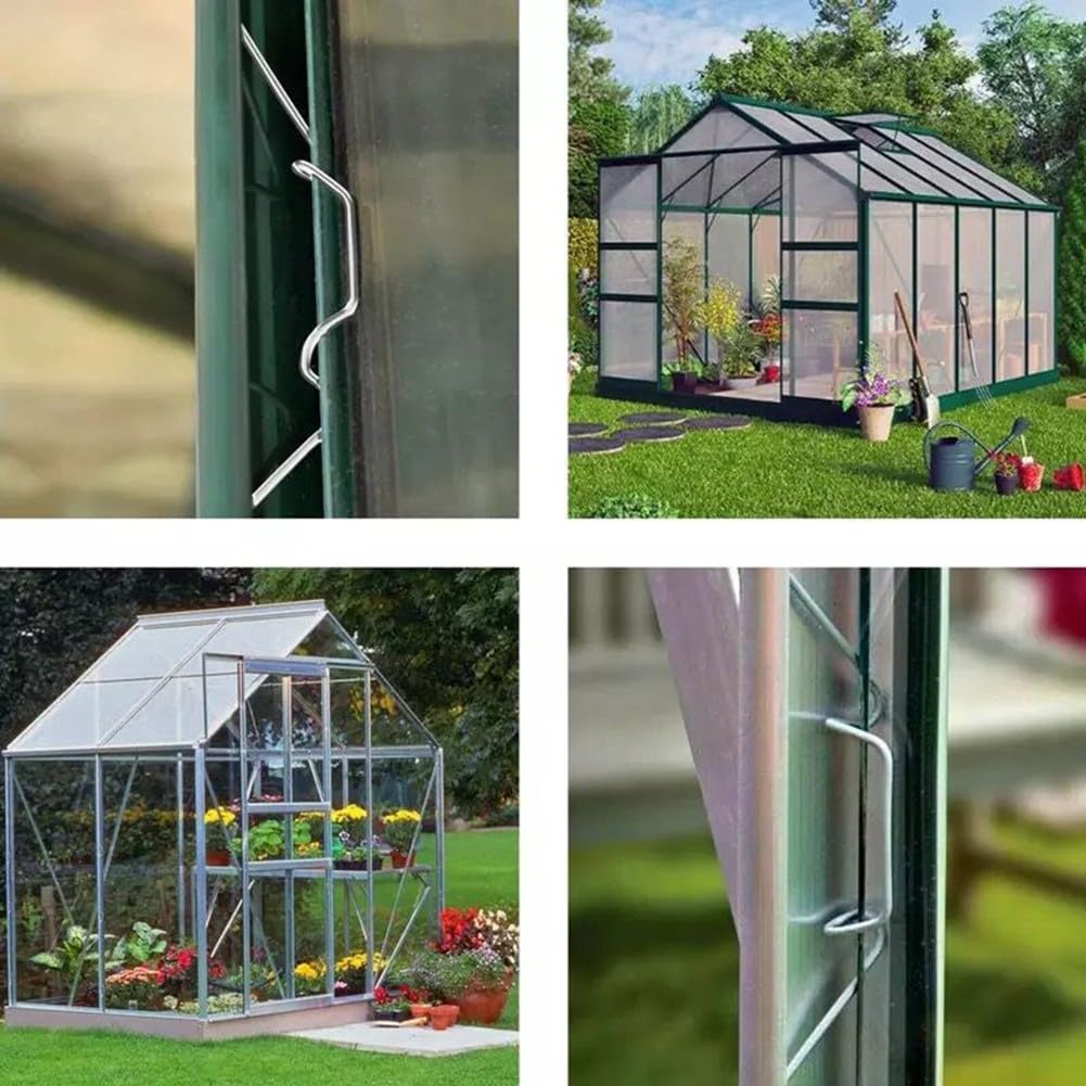 Greenhouse Glass Clips, Suitable for 3mm or 4mm Glass, Strong and (50pcs x W Clips )