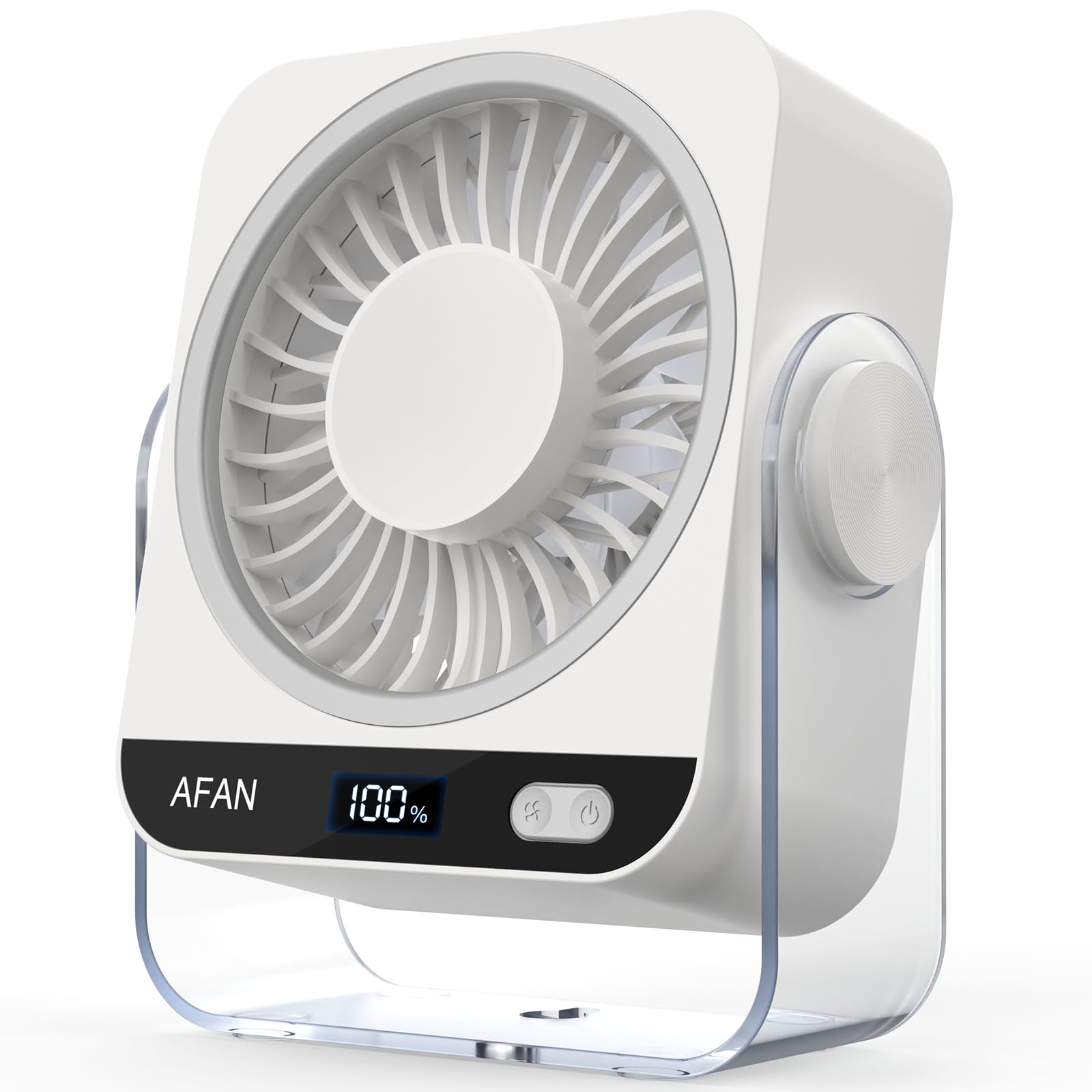 Ventilateur de bureau rechargeable à flux ajustable à 120 degrés