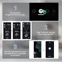 Etichetă de localizare inteligentă prin Bluetooth TDTOD pentru chei și bagaje, compatibilă cu Android prin aplicația Find Hub, rezistentă la apă IP66 7