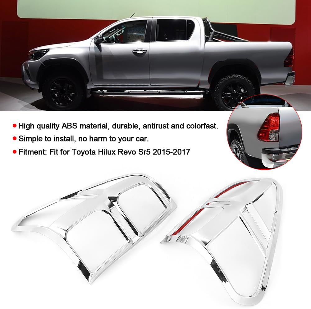 Tail Lamp Trim Chrome Decorative Frame Fit for Sr5 2015-2017