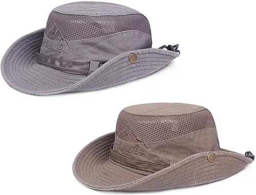 Sombreros de sol para hombres y mujeres, sombrero de pesca UPF 50 de ala ancha, sombreros Boonie para safari, playa, verano, protección UV, sombrero