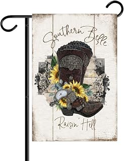 Southern Belle Double-Sided Garden Flag 12x18 Fall Yard Decor, Outdoor Garden Welcome Flag for Lawn, Farm and Patio Banner