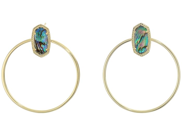 Kendra Scott  Mayra Open Frame Earrings (Gold/Abalone Shell) Earring