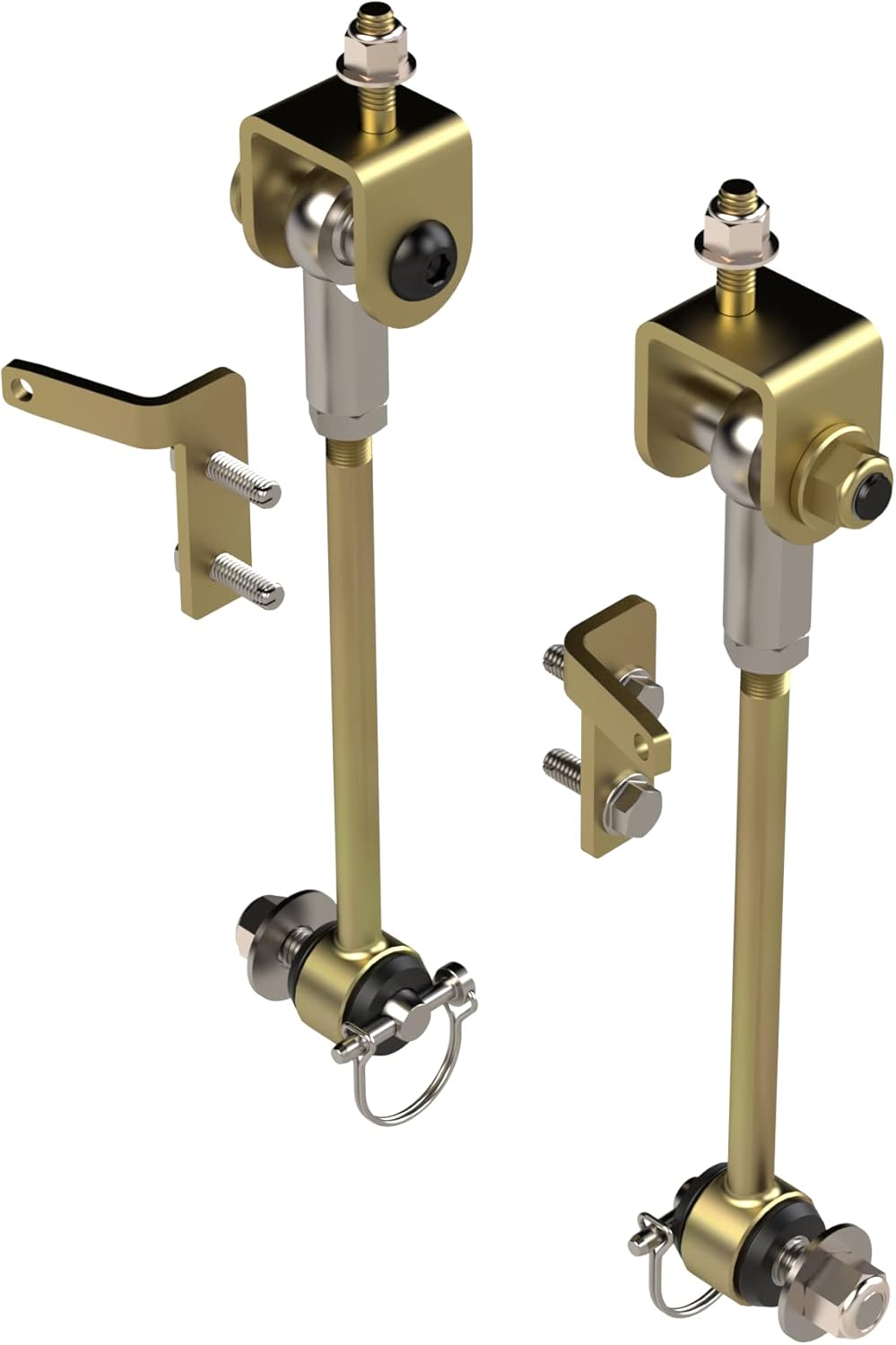 Front Sway Bar Quick Disconnect By Metalcloak, 10", Compatible with TJ(1997-2006)/LJ Wrangler, Gold Zinc Chromate, Bolt On Install, Extend to 10”, Easy Install