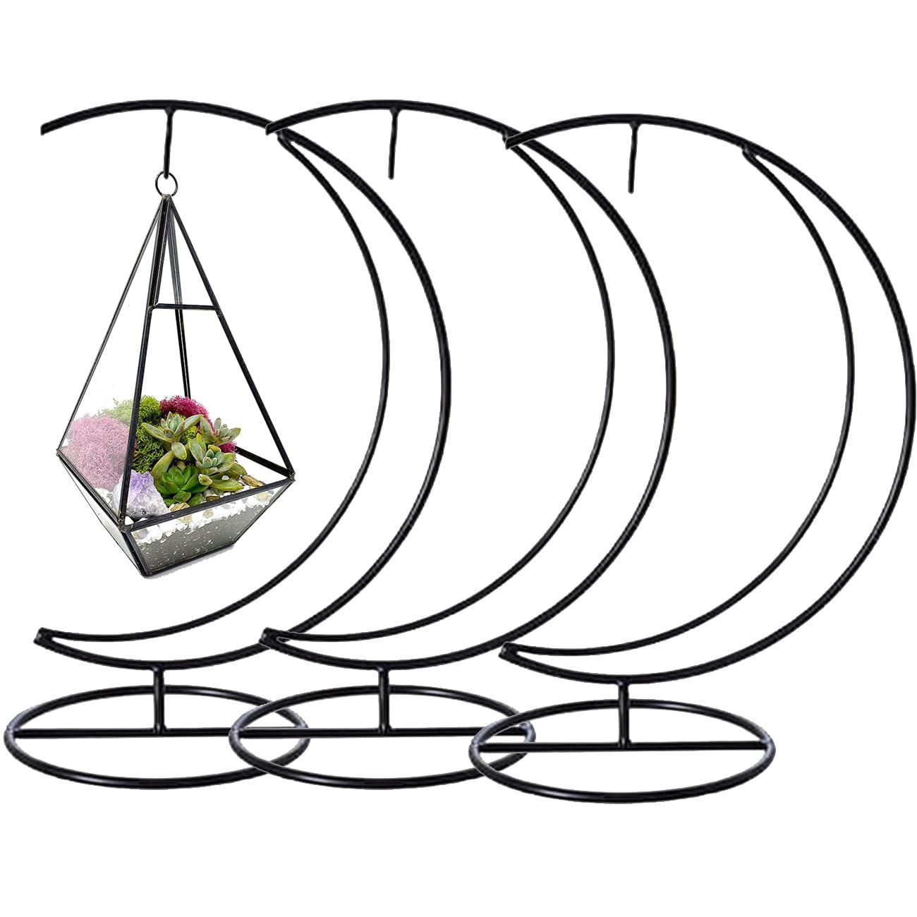 Constefire 3 PCS Ornament Display Stand, Gift Ornament Holder with hook hanger for Christmas Halloween Decoration, Glass Witch Ball,Home Party wedding Decor