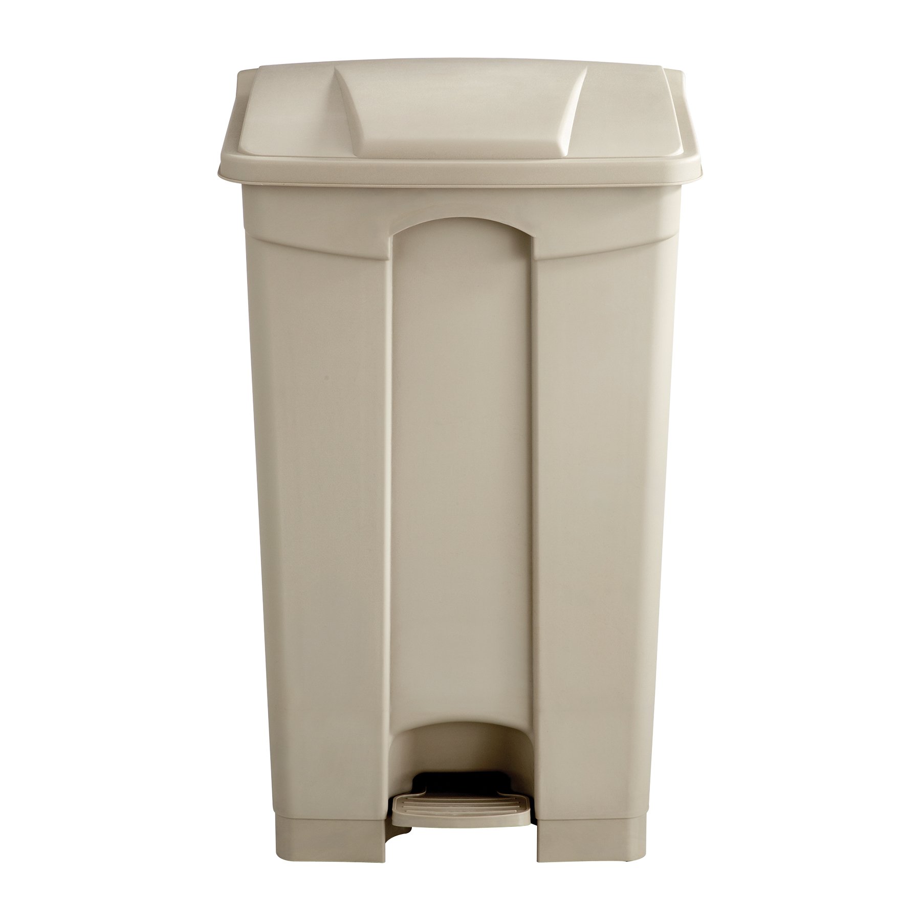 Safco® Plastic Step-On Receptacle, 23 Gallon, Tan