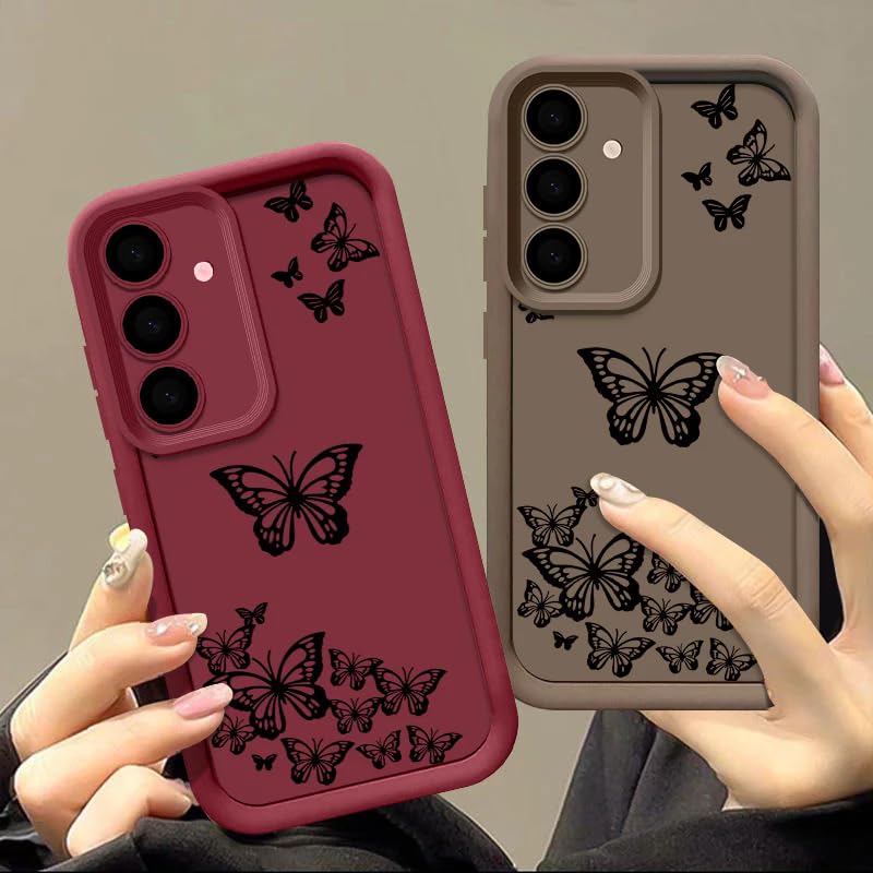 Coque protection objectif Galaxy S24 silicone souple rouge vin - 4